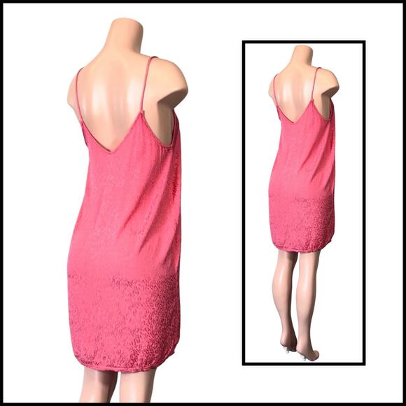 Nation LTD Penelope V Back Slip Dress in Pink SZ M $179 - Picture 5 of 11